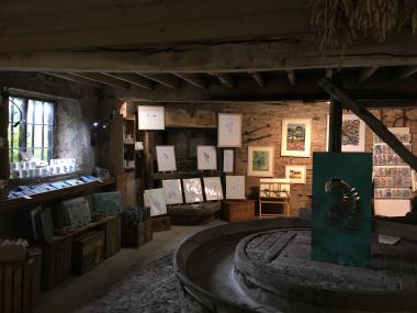The h.Art exhibit is  displayed in the building which houses the Cider Press.
