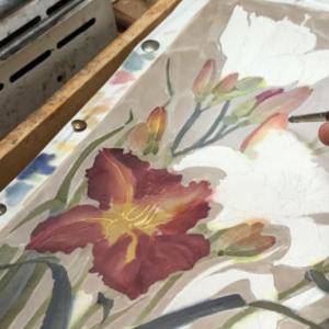 Jane Hickman - working on Day Lilies