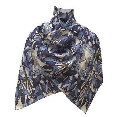 Agapanthus Batik Silk Scarf (new design).