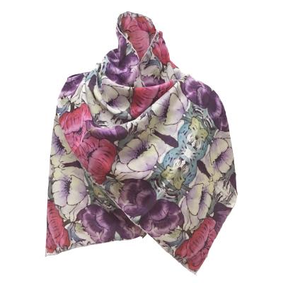 Anemones Batik Silk Scarf (new design)