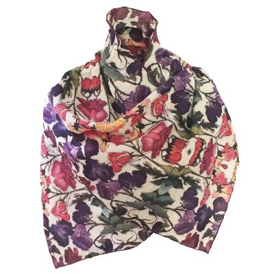 Sweetpeas Batik Silk Scarf.