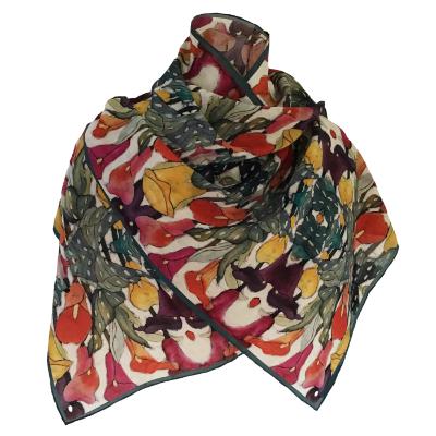 Calla Lily Batik Silk Scarf.