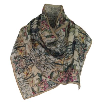 Spring Batik Silk Scarf.