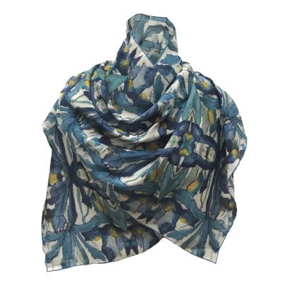 Iris Reticulata Batik Silk Scarf (new design).