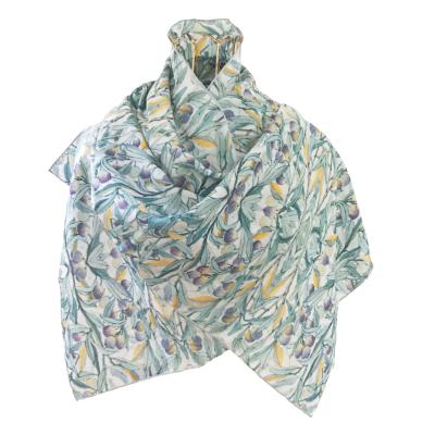 Olives Batik Silk Scarf.