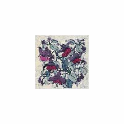 Fuchsia - small original Batik painting.